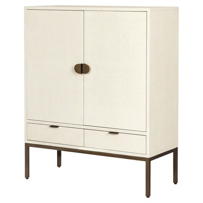 Cressida Bar Cabinet - Ivory Painted Linen