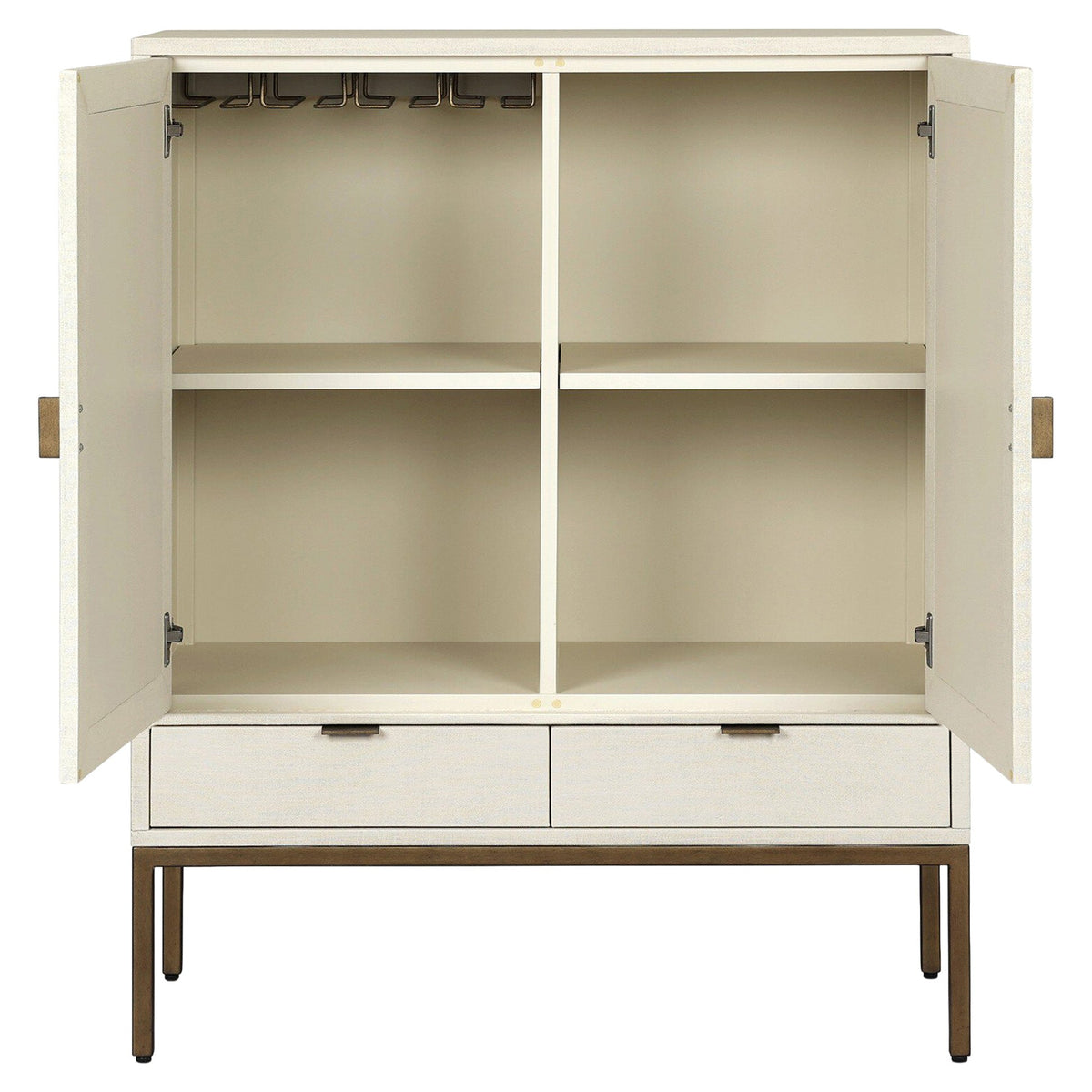 Cressida Bar Cabinet - Ivory Painted Linen