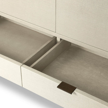 Cressida Bar Cabinet - Ivory Painted Linen