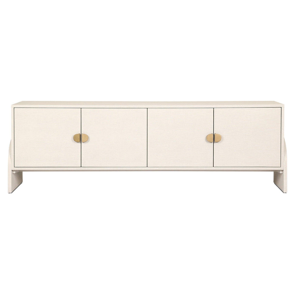 Cressida Media Console - Ivory Painted Linen