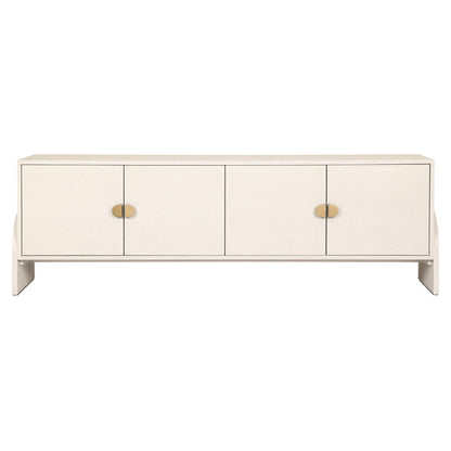 Cressida Media Console - Ivory Painted Linen