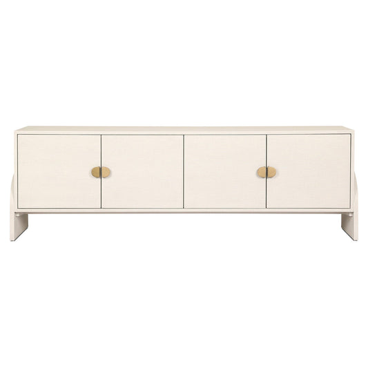 Cressida Media Console - Ivory Painted Linen
