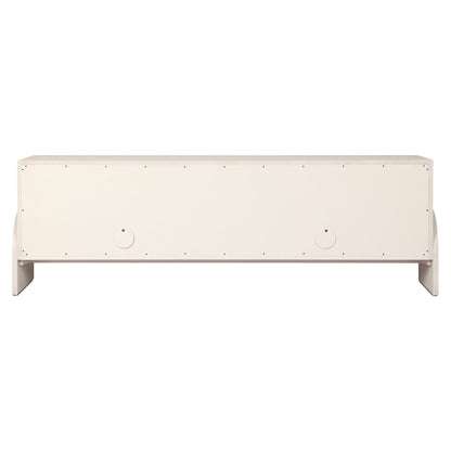 Cressida Media Console - Ivory Painted Linen