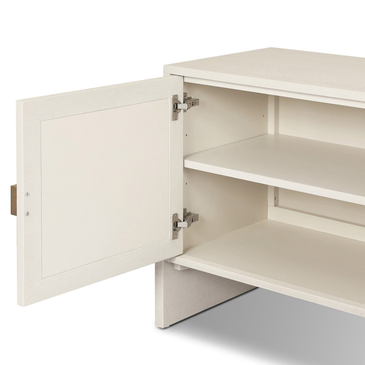 Cressida Media Console - Ivory Painted Linen