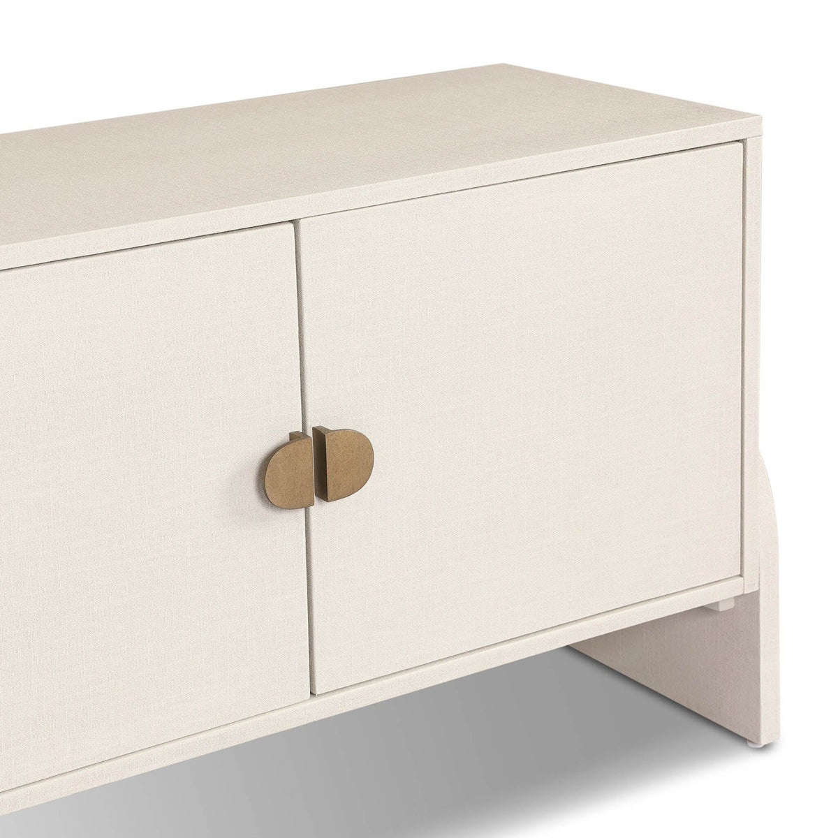 Cressida Media Console - Ivory Painted Linen