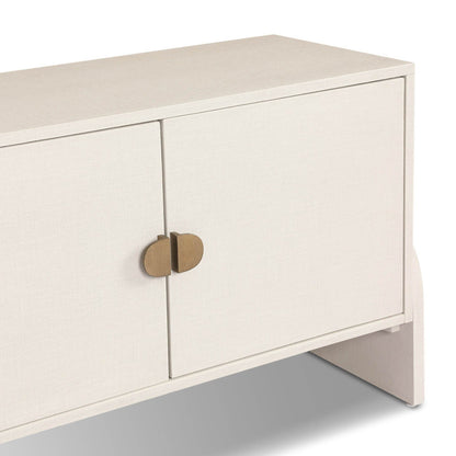 Cressida Media Console - Ivory Painted Linen