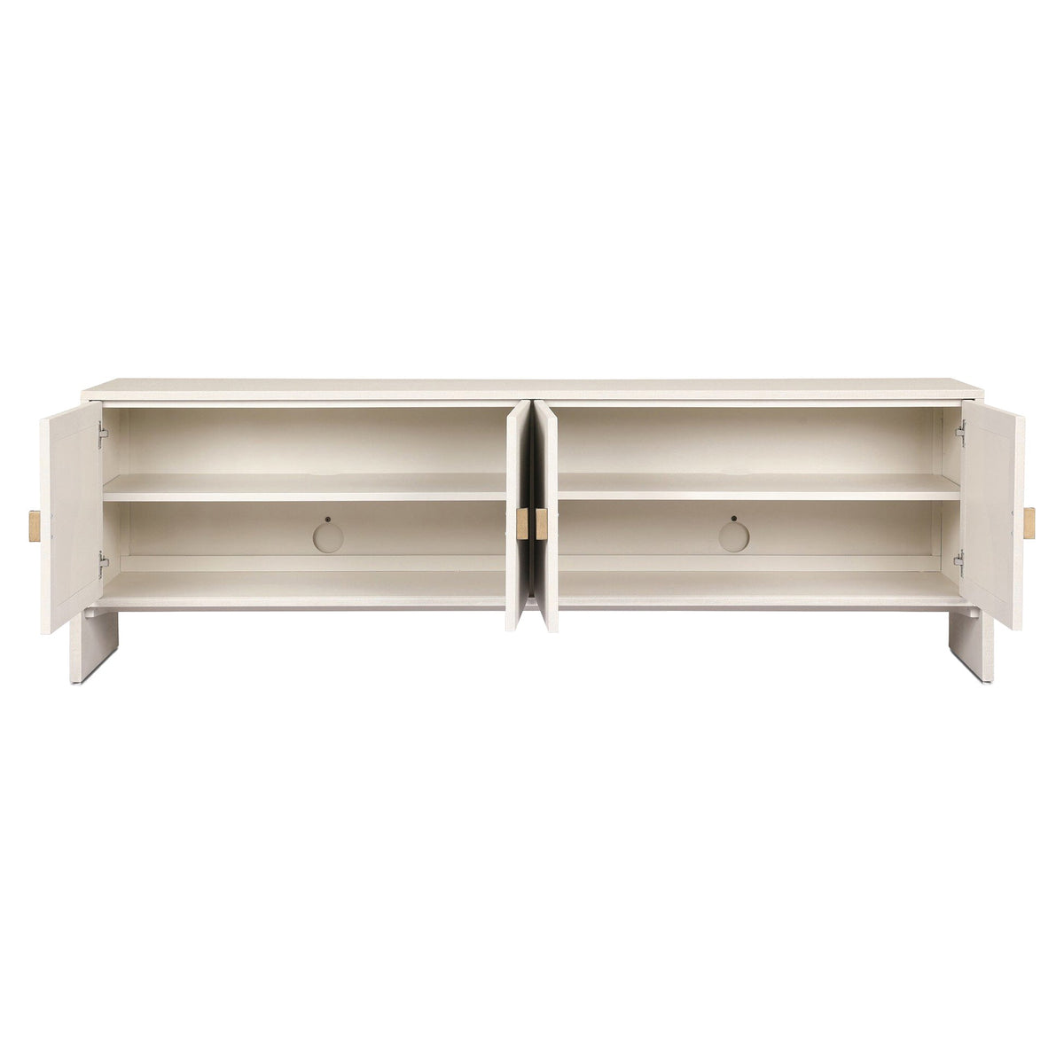 Cressida Media Console - Ivory Painted Linen