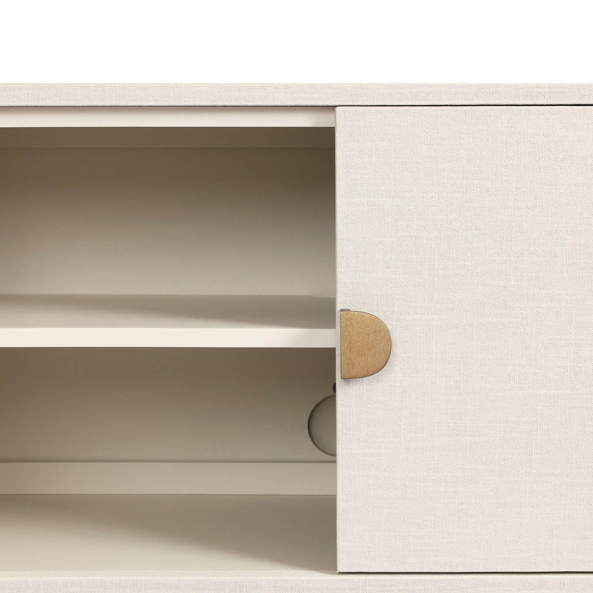 Cressida Media Console - Ivory Painted Linen