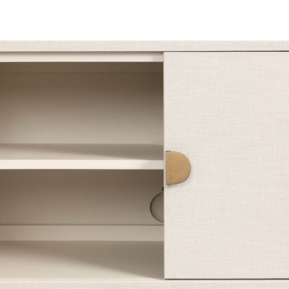 Cressida Media Console - Ivory Painted Linen