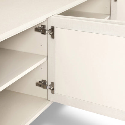 Cressida Media Console - Ivory Painted Linen