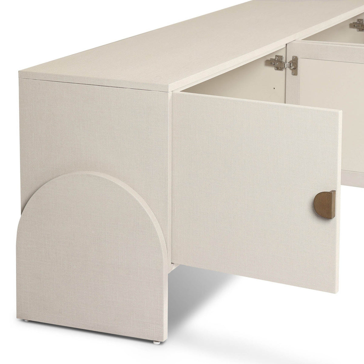 Cressida Media Console - Ivory Painted Linen