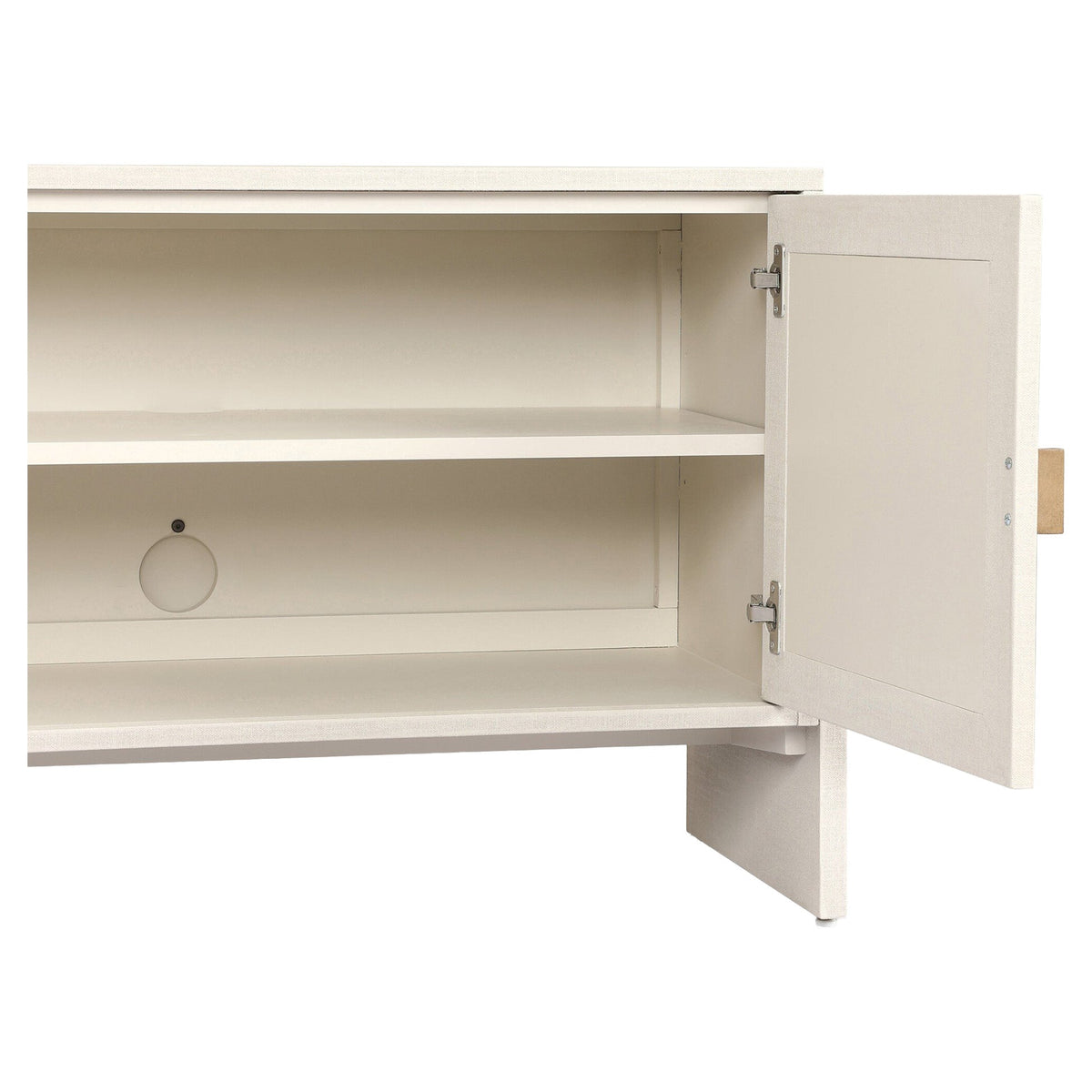 Cressida Media Console - Ivory Painted Linen