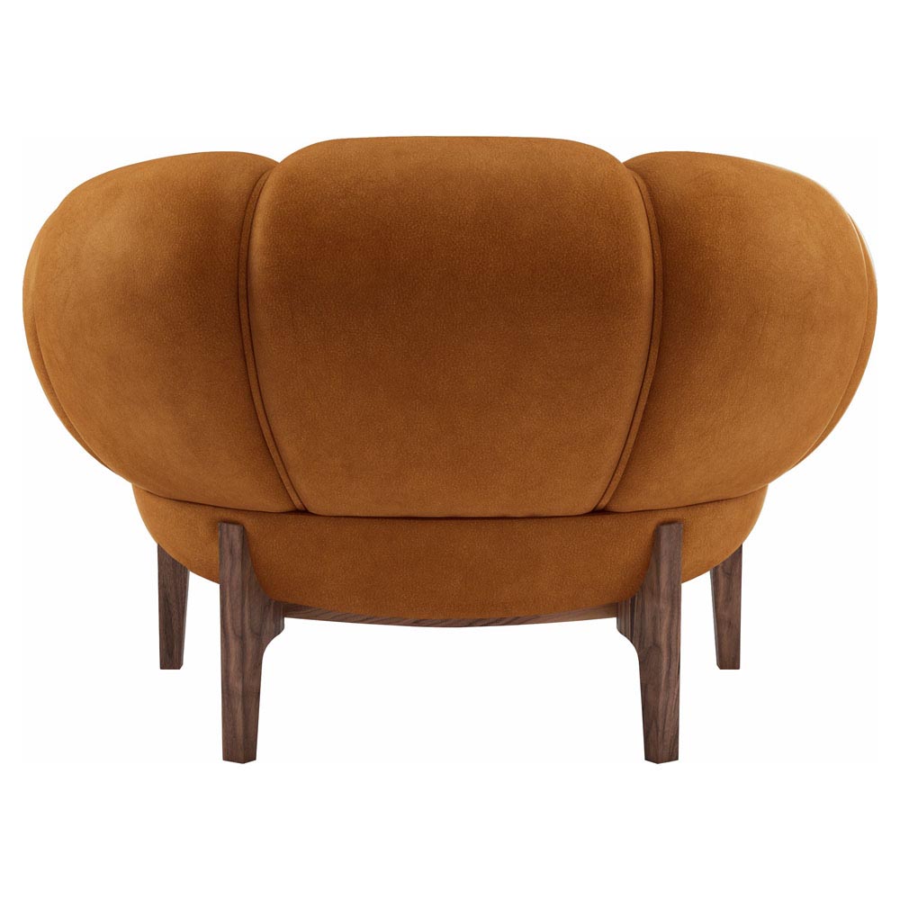 Croissant Lounge Chair - Chamois, Walnut Legs