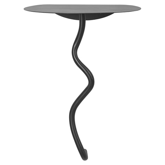 Curvature Wall Table - Black Brass