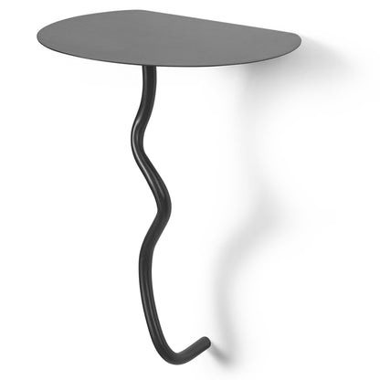 Curvature Wall Table - Black Brass