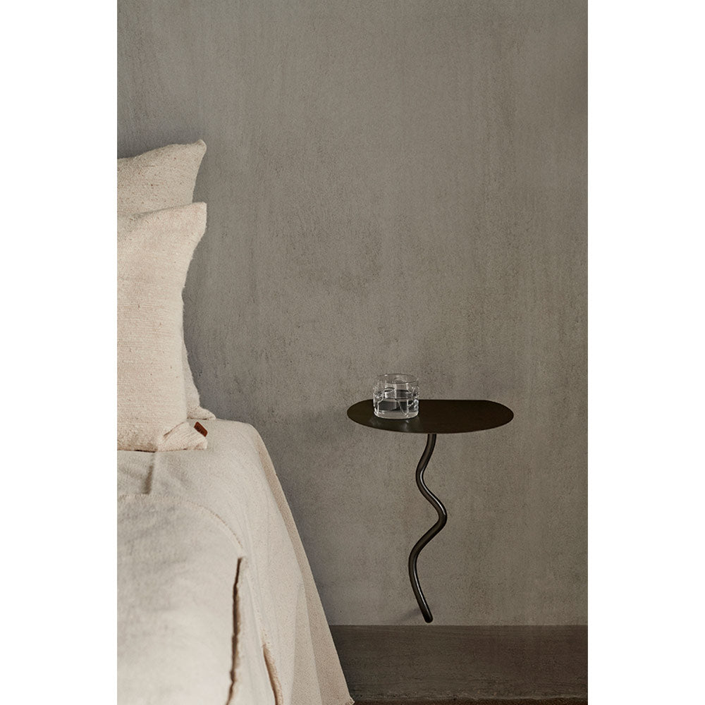 Curvature Wall Table - Black Brass