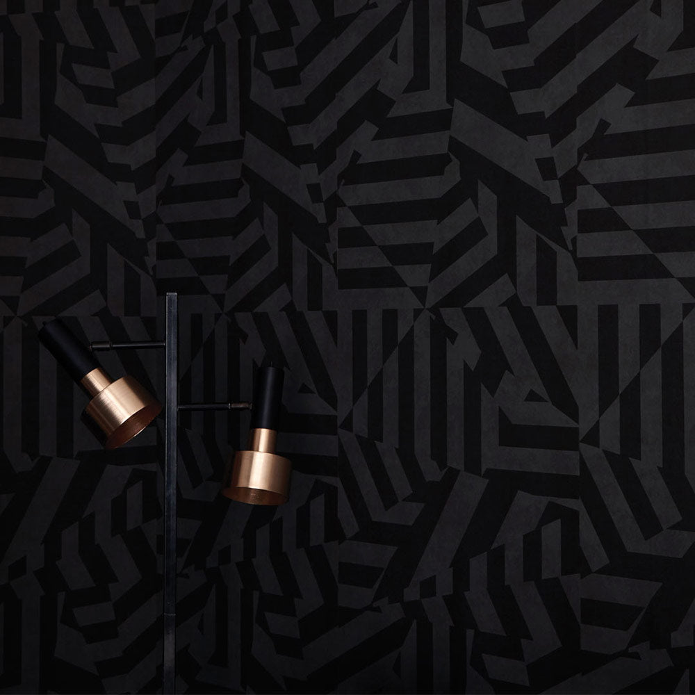Dazzle Wallpaper - Charcoal