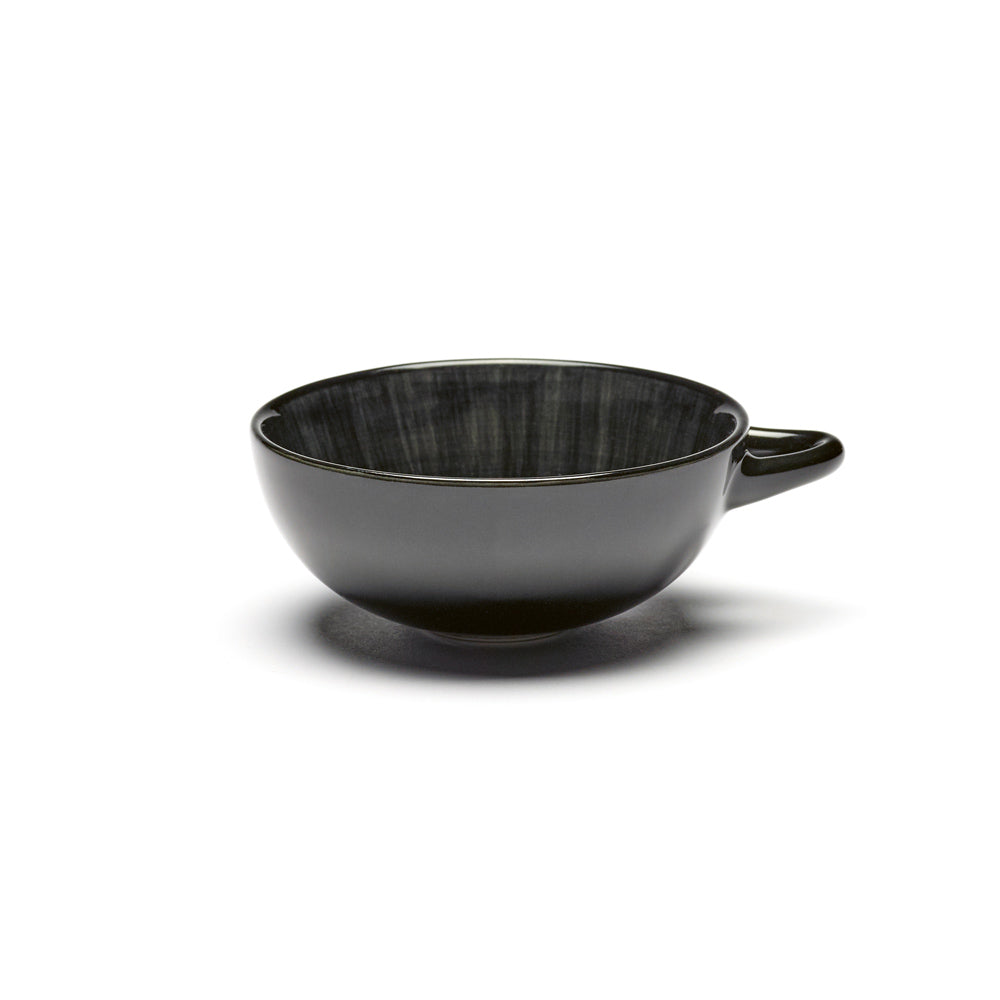 De Set of 4 Espresso Cups Variation C - Off White &amp; Black