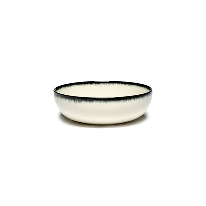 De Set of 4 High Plates Variation A - Off White &amp; Black, 5.08"W
