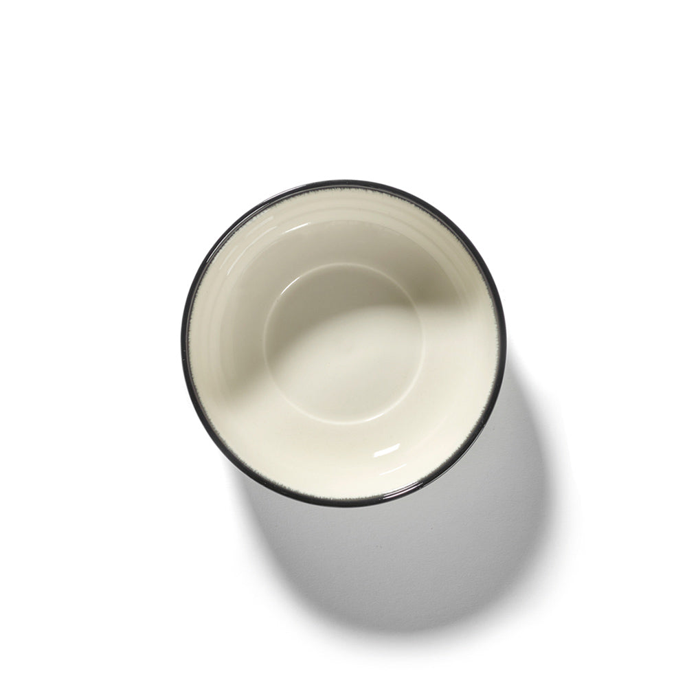 De Set of 4 High Plates Variation A - Off White &amp; Black, 5.08"W