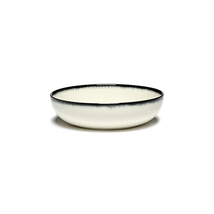 De Set of 4 High Plates Variation A - Off White &amp; Black, 6.1"W