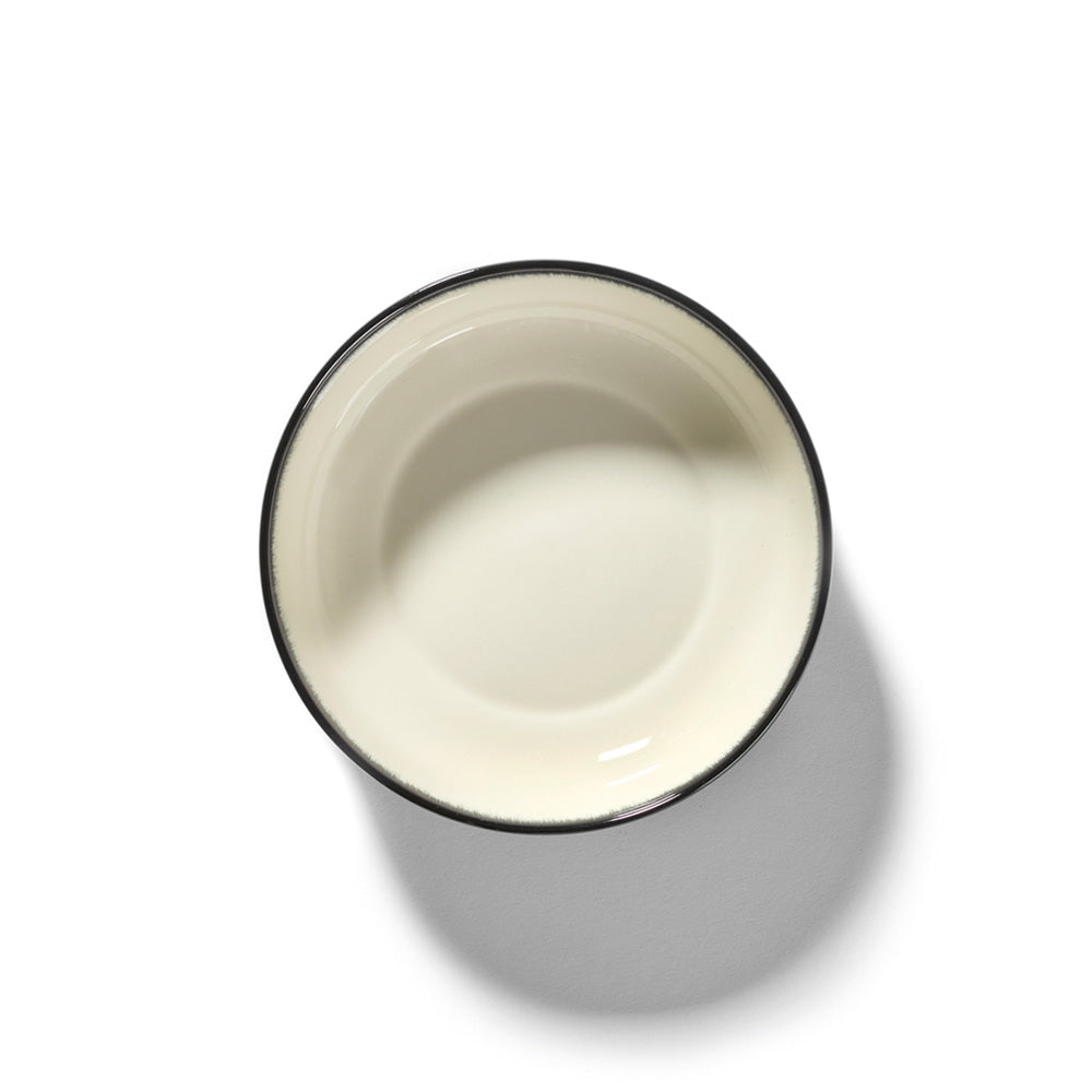 De Set of 4 High Plates Variation A - Off White &amp; Black, 6.1"W