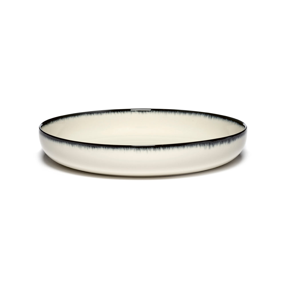 De Set of 4 High Plates Variation A - Off White &amp; Black, 9.45"W