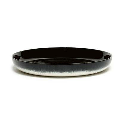 De Set of 4 High Plates Variation B - Off White &amp; Black, 10.63"W