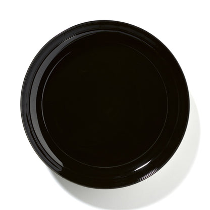 De Set of 4 High Plates Variation B - Off White &amp; Black, 10.63"W