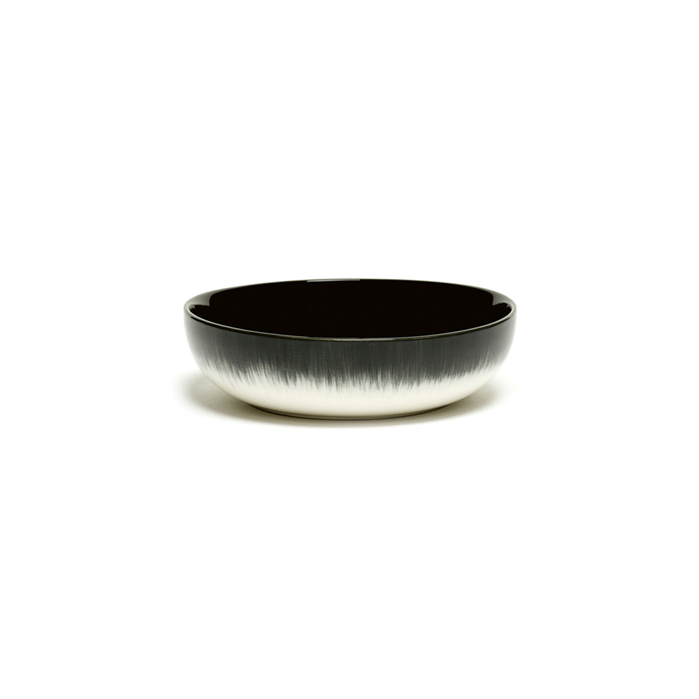 De Set of 4 High Plates Variation B - Off White &amp; Black, 5.08"W