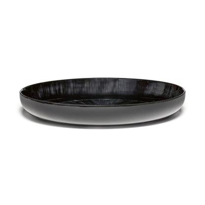 De Set of 4 High Plates Variation C - Off White &amp; Black, 10.63"W