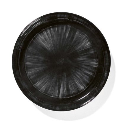 De Set of 4 High Plates Variation C - Off White &amp; Black, 10.63"W
