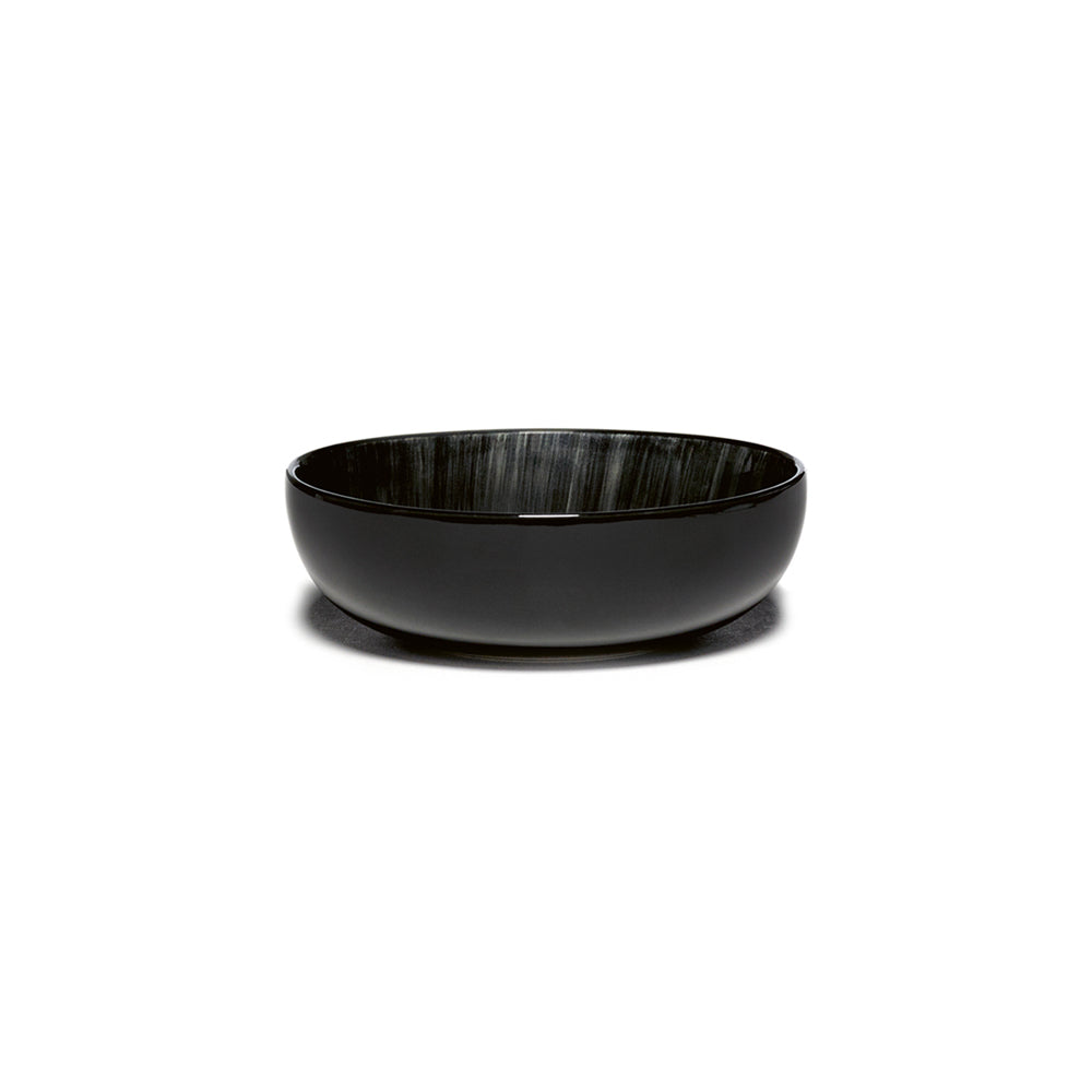 De Set of 4 High Plates Variation C - Off White &amp; Black, 5.08"W