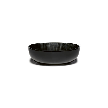 De Set of 4 High Plates Variation C - Off White &amp; Black, 5.08"W