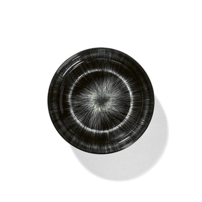 De Set of 4 High Plates Variation C - Off White &amp; Black, 6.1"W