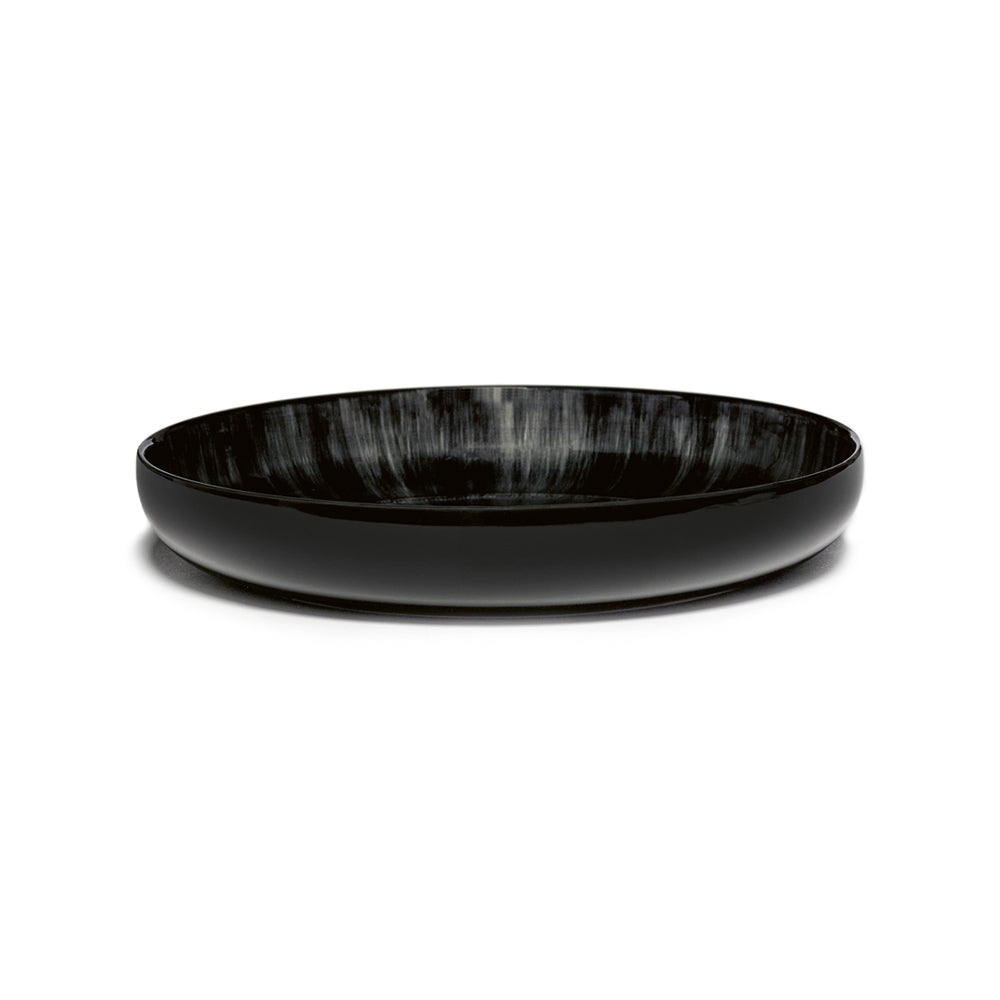 De Set of 4 High Plates Variation C - Off White &amp; Black, 9.45"W
