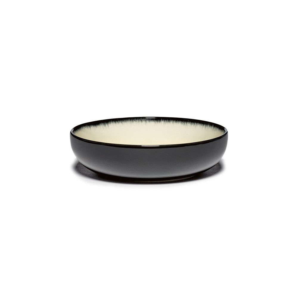 De Set of 4 High Plates Variation D - Off White &amp; Black, 6.1"W