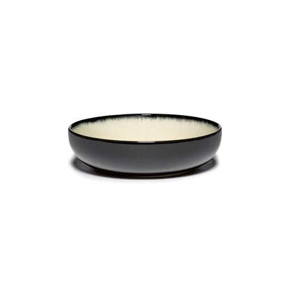 De Set of 4 High Plates Variation D - Off White &amp; Black, 6.1"W