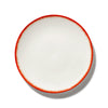 Dé Starter Plates Variation 2 - Set of 4, Off White and Red