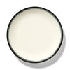 Dé Dinner Plates Variation 3 - Set of 4, Off White and Black