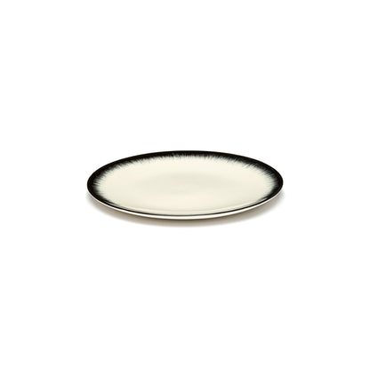 De Set of 4 Plates Variation 3 - Off White &amp; Black, 5.51"W