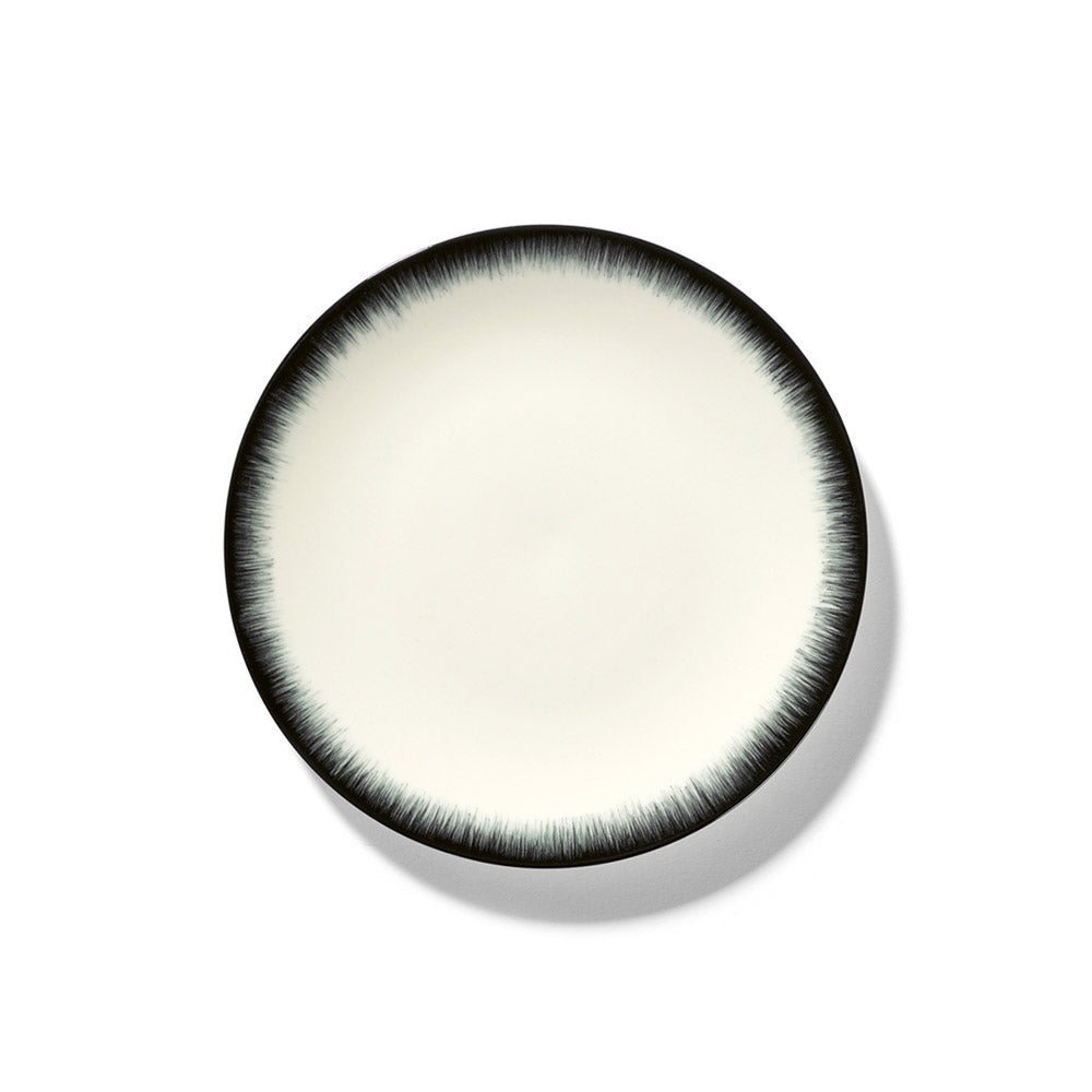 De Set of 4 Plates Variation 3 - Off White &amp; Black, 6.89"W