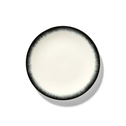 De Set of 4 Plates Variation 3 - Off White &amp; Black, 6.89"W