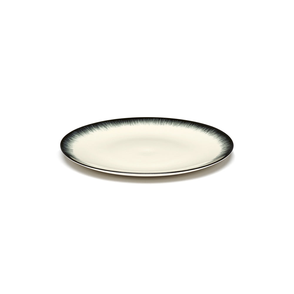 De Set of 4 Plates Variation 3 - Off White &amp; Black, 6.89"W