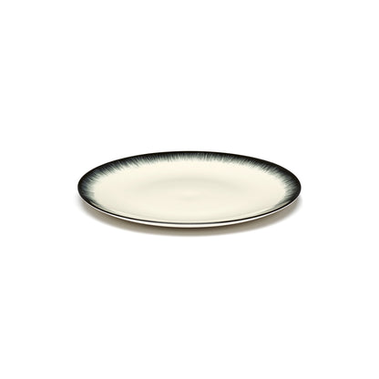 De Set of 4 Plates Variation 3 - Off White &amp; Black, 6.89"W