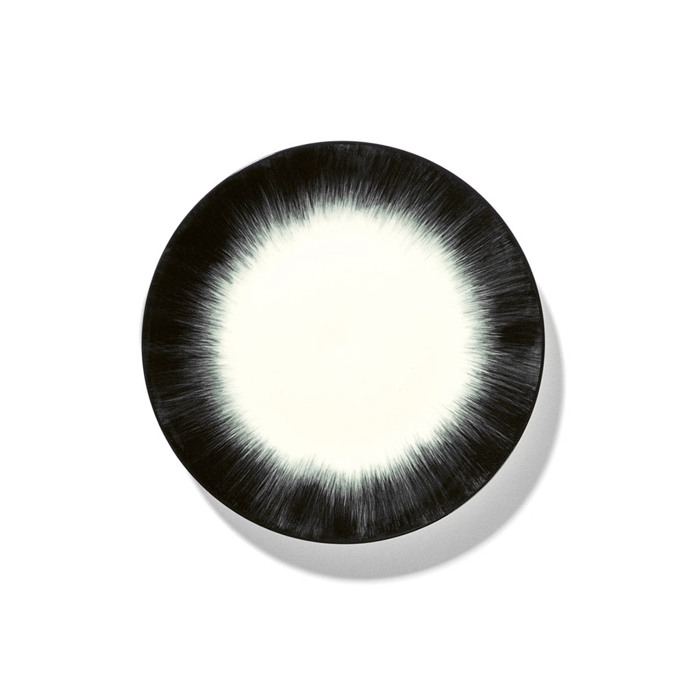De Set of 4 Plates Variation 4 - Off White &amp; Black, 6.89"W