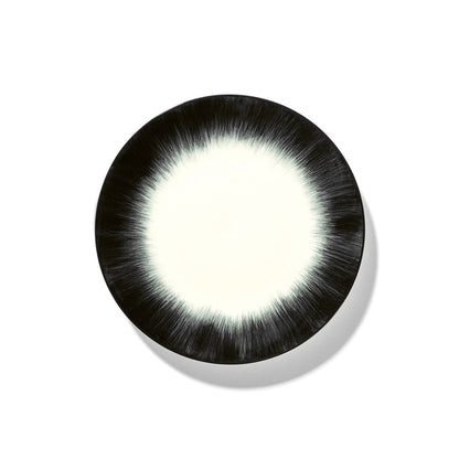 De Set of 4 Plates Variation 4 - Off White &amp; Black, 6.89"W