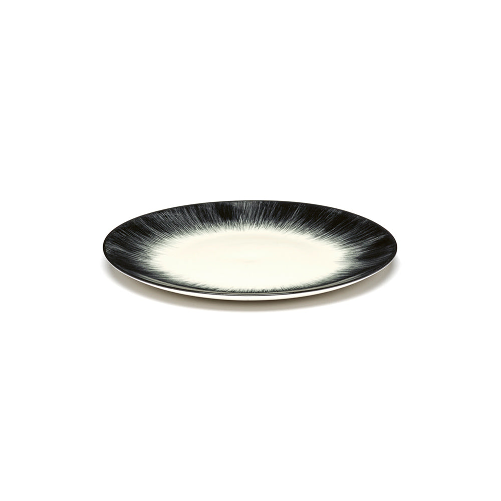 De Set of 4 Plates Variation 4 - Off White &amp; Black, 6.89"W