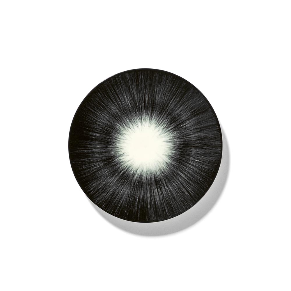 De Set of 4 Plates Variation 5 - Off White &amp; Black, 5.51"W