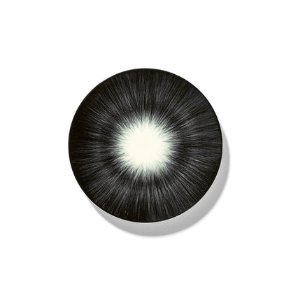 De Set of 4 Plates Variation 5 - Off White &amp; Black, 5.51"W